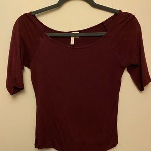 Maroon Frenchi crop top